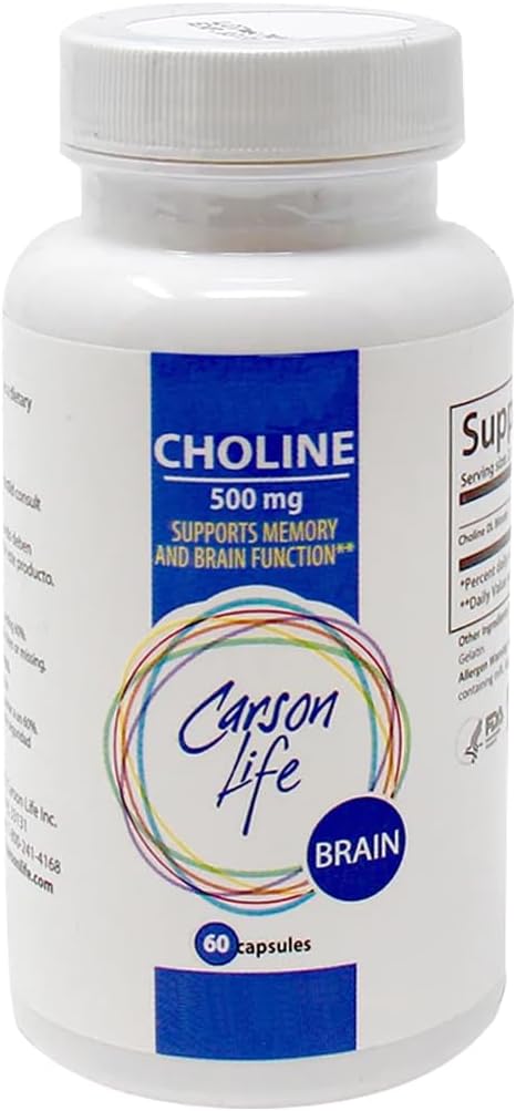 Carson Life Choline Supplement - 120 Capsules - Pack of 2