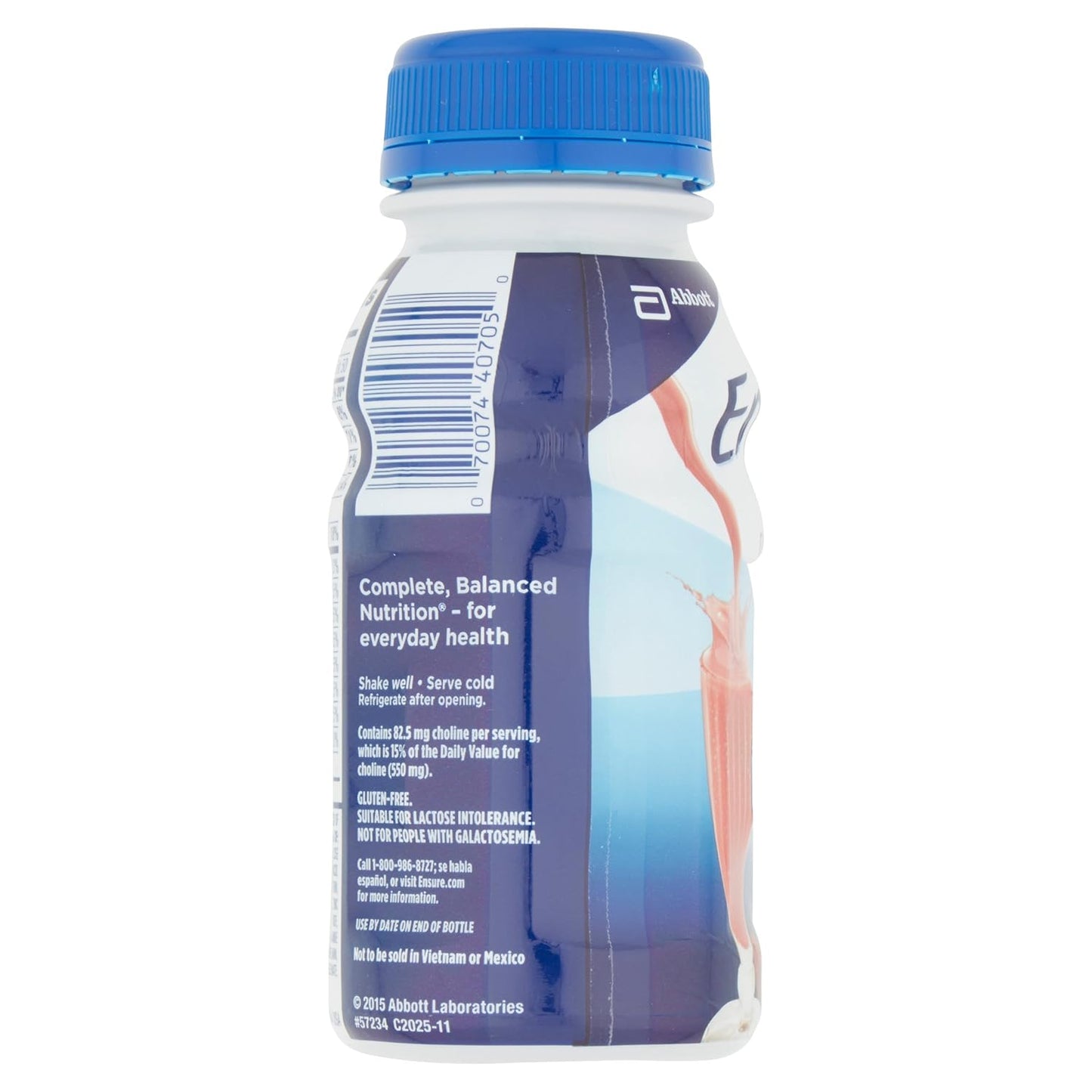 Case of 12 Ensure Original Nutrition Shake, Strawberry Flavor, 8 Ounces Each