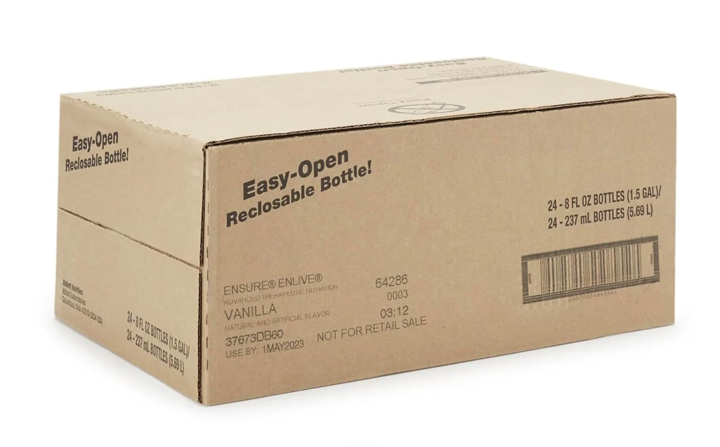 Case of 24 Ensure Enlive Vanilla Nutritional Drinks for Immune Support and Strength