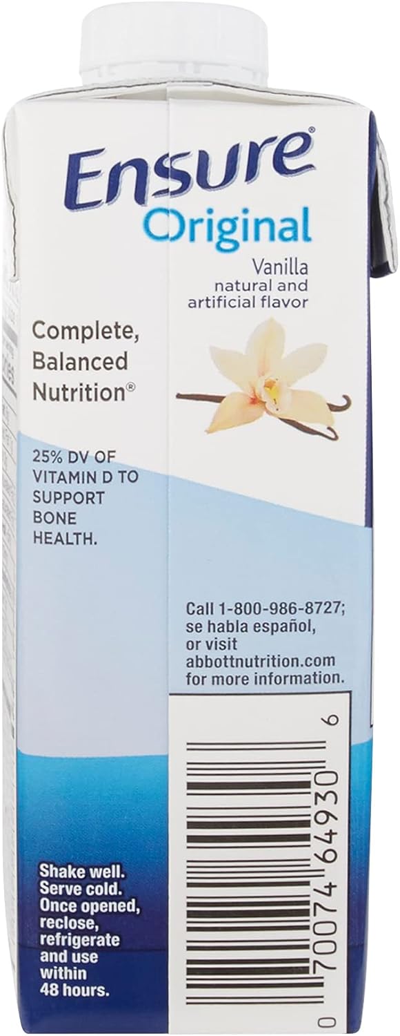 Case of 24 Ensure Original Therapeutic Nutrition Vanilla 8 Ounce Cans for Health and Wellness