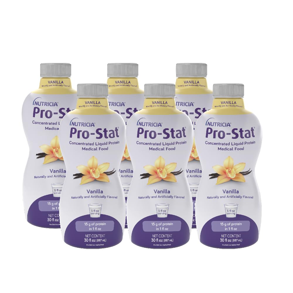 Case of 6 Pro-Stat Concentrated Liquid Protein Medical Food - Vanilla Flavor, 30 Fl Oz Bottle