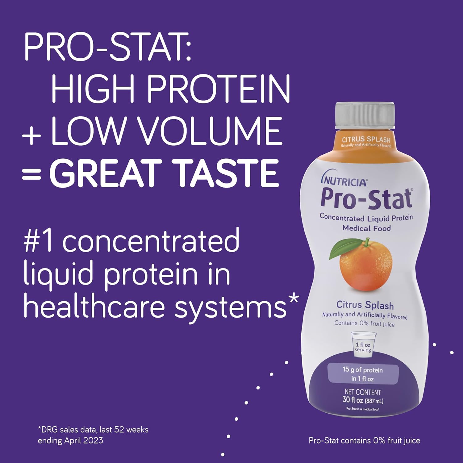 Case of 6 Pro-Stat Concentrated Liquid Protein Medical Food - Vanilla Flavor, 30 Fl Oz Bottle