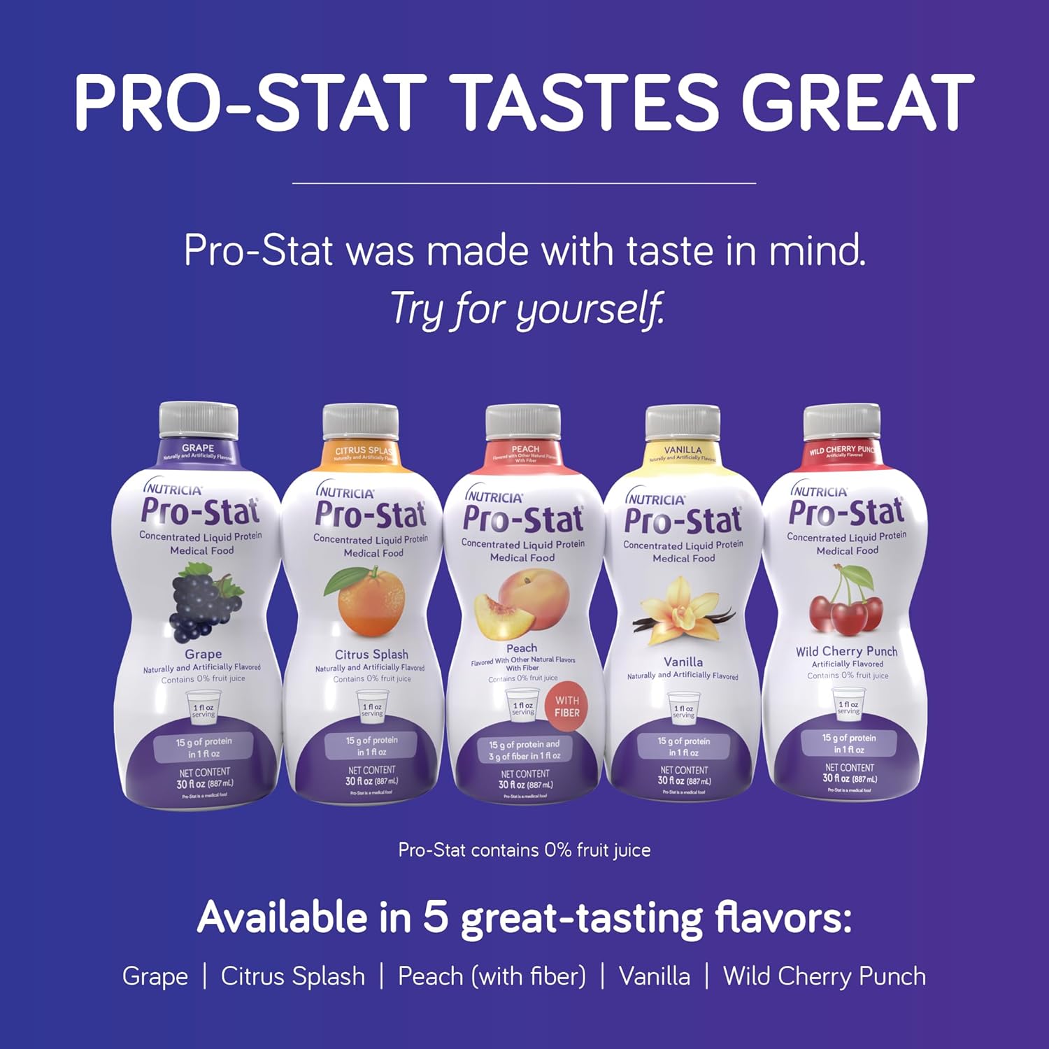 Case of 6 Pro-Stat Concentrated Liquid Protein Medical Food - Vanilla Flavor, 30 Fl Oz Bottle