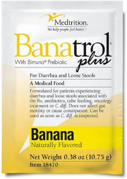 Case of 75 Banatrol Plus Banana Flavor 5g Individual Packets Powder - 18470