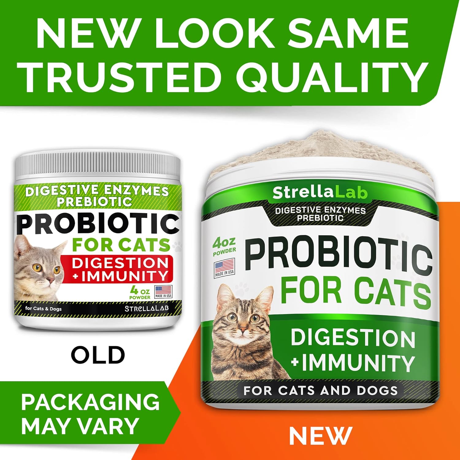Cat Probiotic Powder for Digestive Health - Indoor Cat Probiotics for Diarrhea, Constipation Relief, and Overall Wellness - Pet Health Supplement for Cats