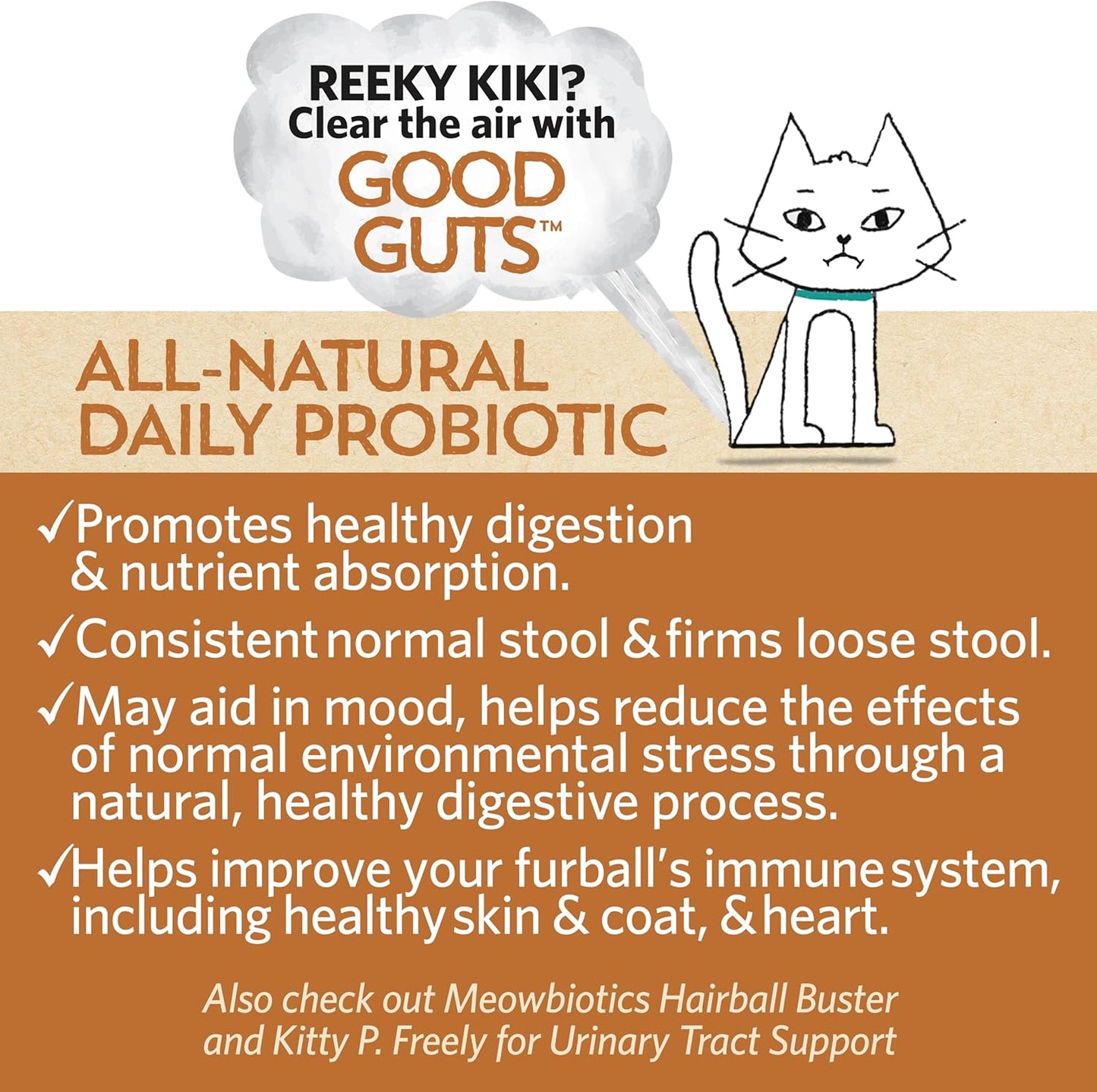 Cat Probiotic Powder with 11 Strains, 2 Prebiotics, 5 Enzymes - Tuna Flavor, Indoor & Outdoor - Digestive Support for Cats - 30 Day Supply