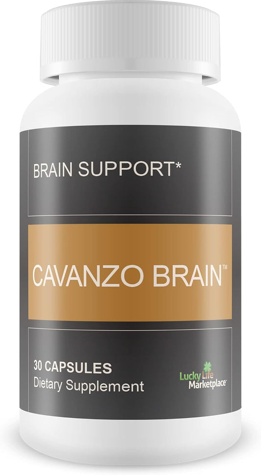 Cavanzo Brain Support Capsules with Frankincense for Memory, Focus, and Clarity - Improved Brain Function and Stamina