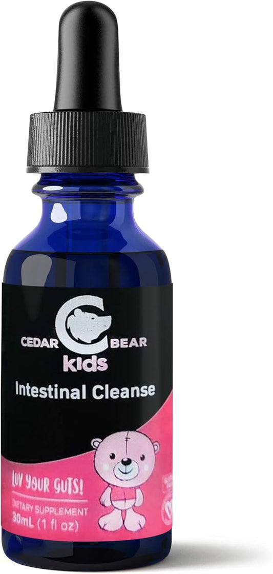 Cedar Bear Naturales Intestinal Cleanse for Kids - Alcohol-Free Liquid Herbal Supplement with Natural Herbs for Detox and Digestive Cleanse, 1 fl oz