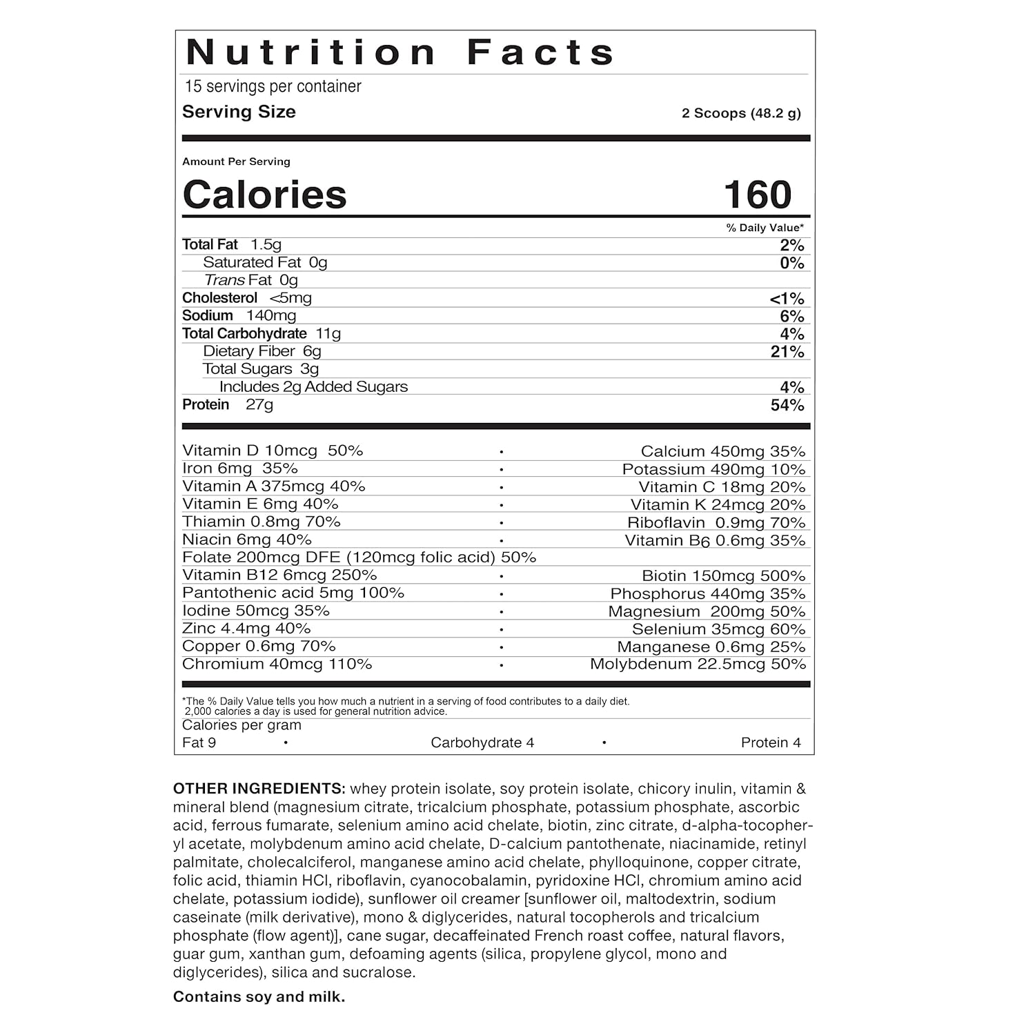 Celebrate Vitamins High Protein Meal Replacement Shake - Caramel Latte Flavor - 27g Protein, 6g Fiber - 15 Servings for Post-Bariatric Surgery Patients