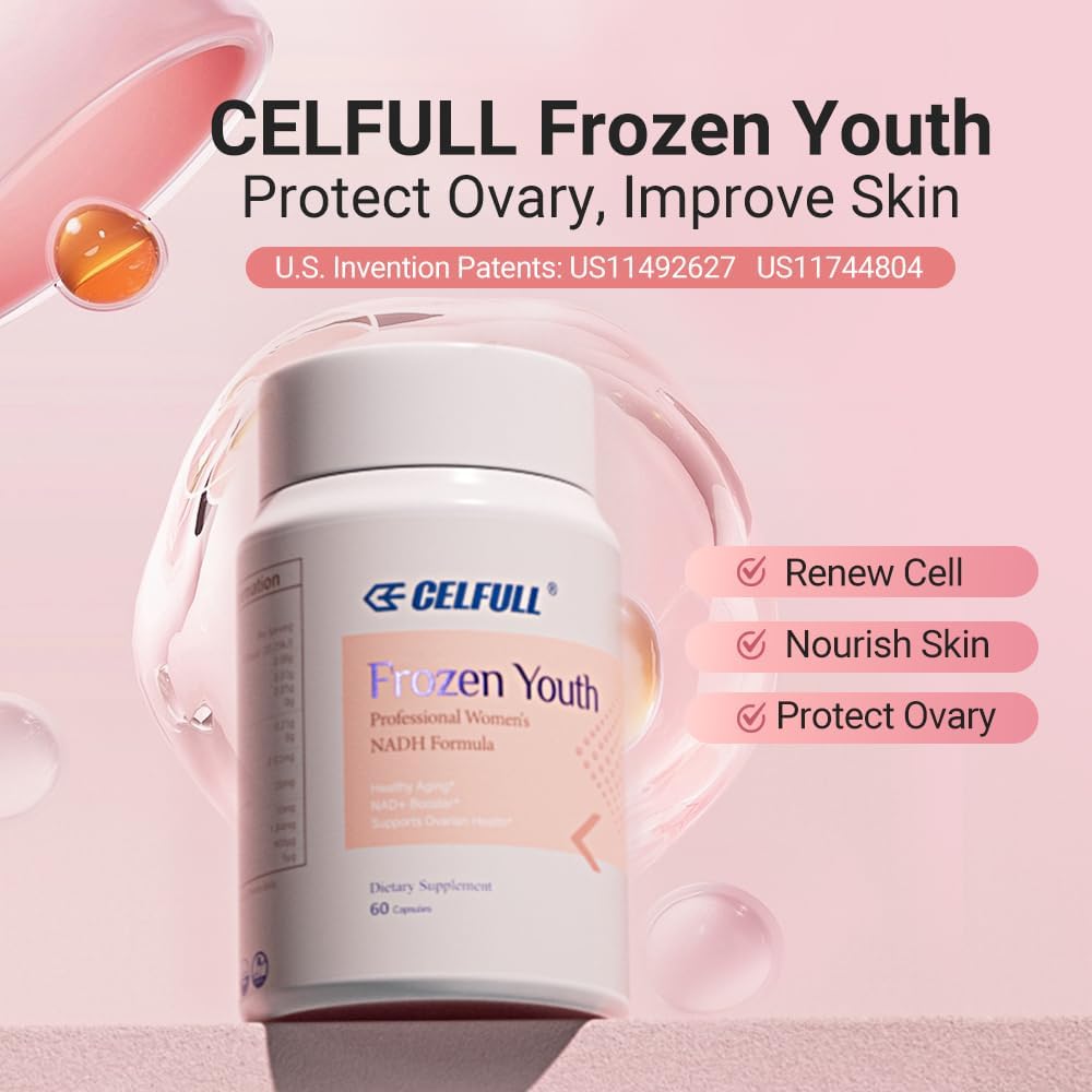 CELFULL Inositol Supplement with NADH, PQQ, and Folate - Hormone Balance & Ovarian Support for Women - Vitamin B8 Formula