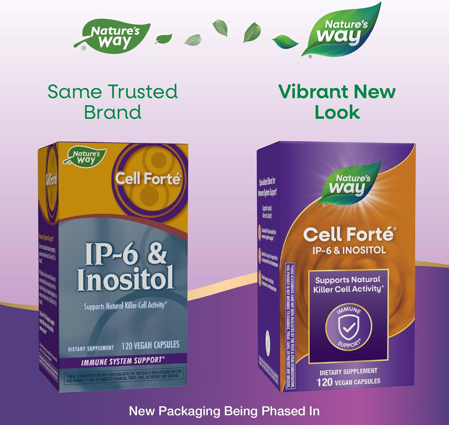 Cell Forté IP-6 & Inositol by Nature's Way - Immune Support with Calcium, Phosphorus, and Magnesium - 120 Capsules, Gluten-Free and Vegan
