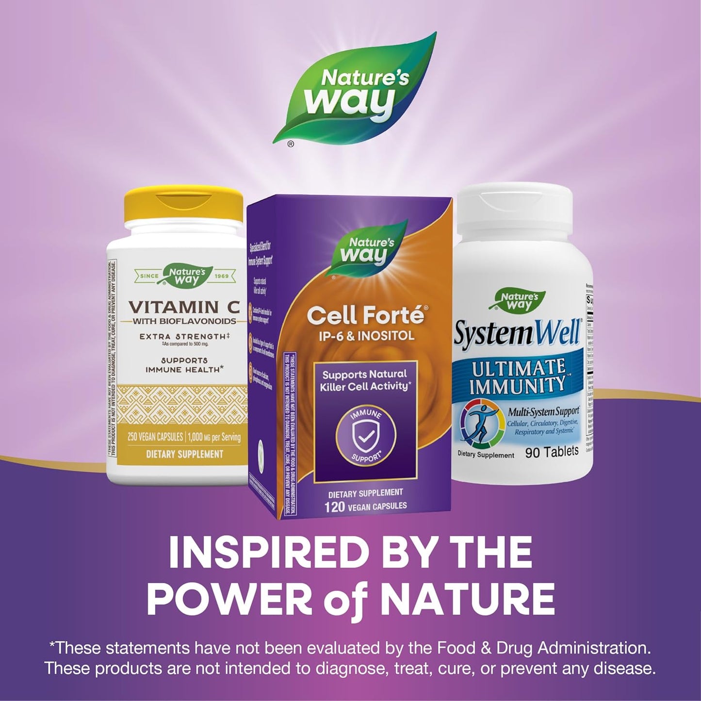 Cell Forté IP-6 & Inositol by Nature's Way - Immune Support with Calcium, Phosphorus, and Magnesium - 120 Capsules, Gluten-Free and Vegan