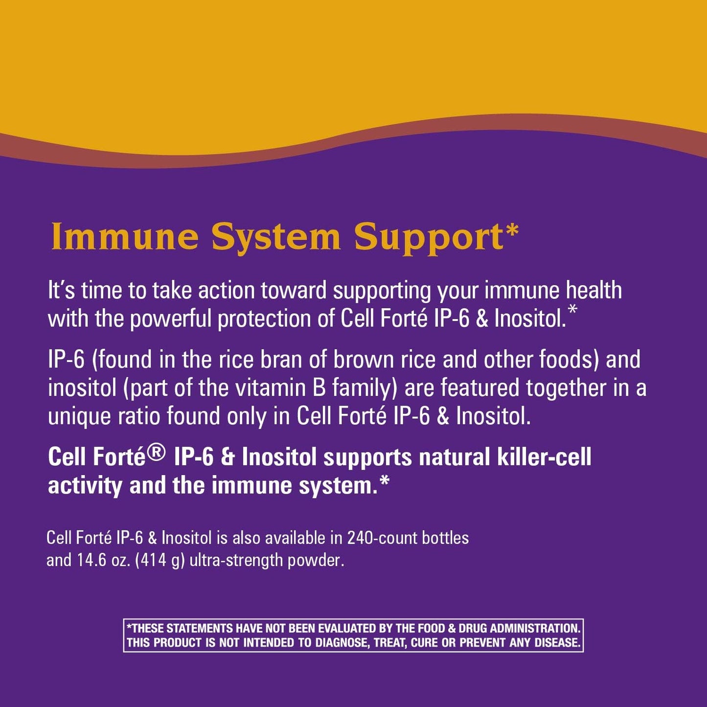 Cell Forté IP-6 & Inositol by Nature's Way - Immune Support with Calcium, Phosphorus, and Magnesium - 120 Capsules, Gluten-Free and Vegan