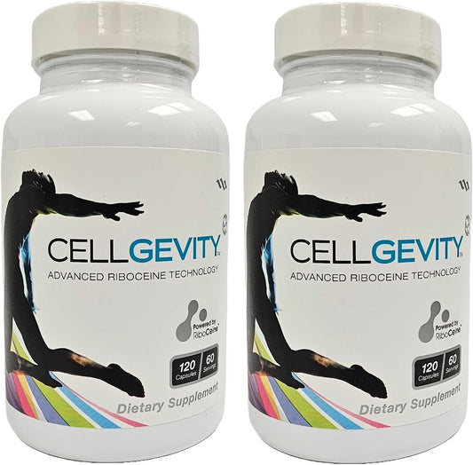 Cellgevity Advanced Riboceine Technology Supplement - 240 Vegetable Capsules, 60 Servings per Bottle (2 Pack)