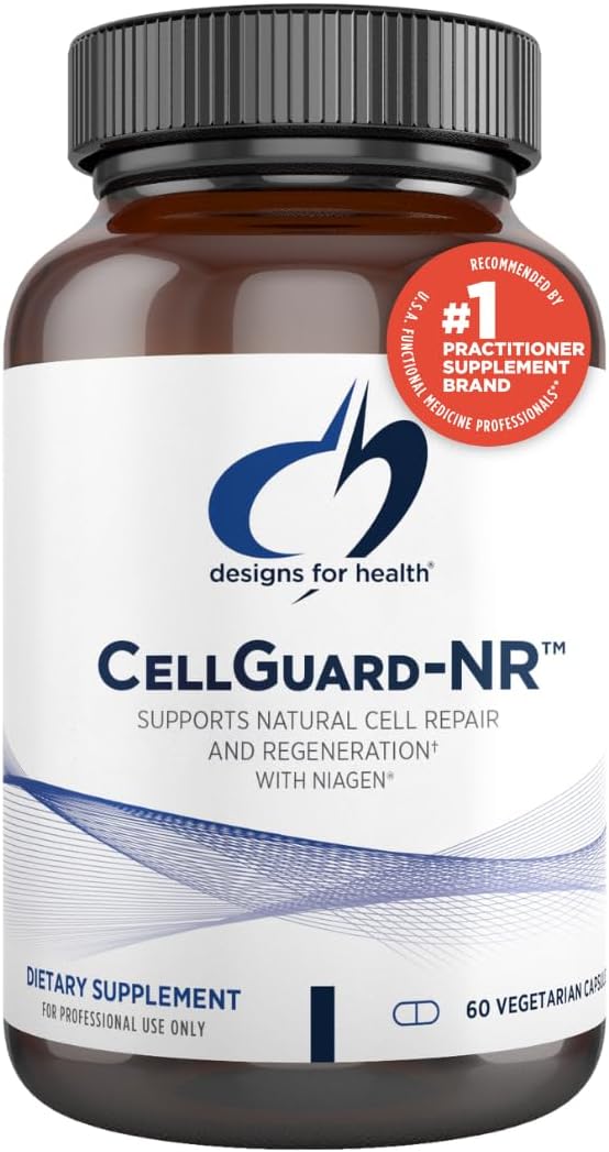 CellGuard-NR NAD+ Supplement with Resveratrol & Pterostilbene for Cellular Repair & Healthy Aging - 60 Vegan Capsules