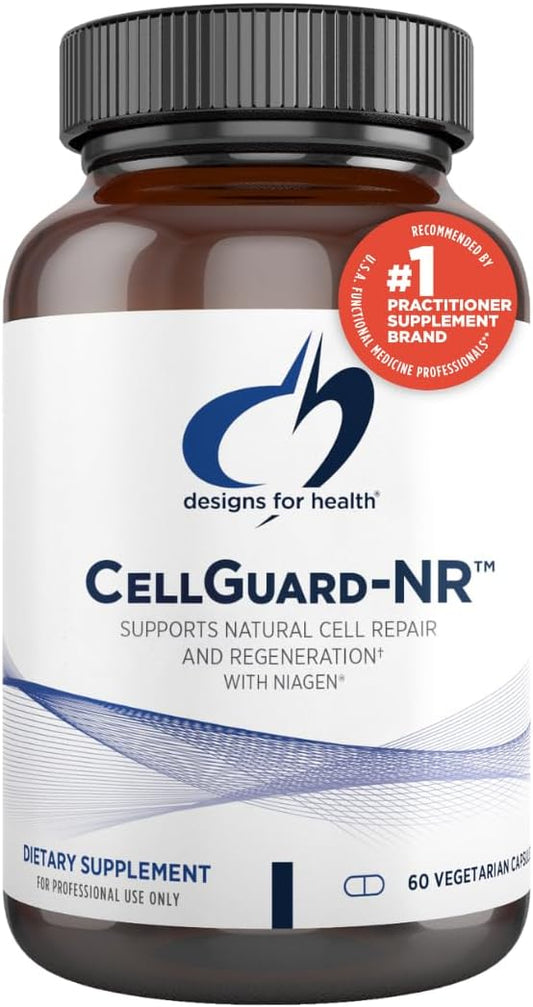 CellGuard-NR NAD+ Supplement with Resveratrol & Pterostilbene for Cellular Repair & Healthy Aging - 60 Vegan Capsules