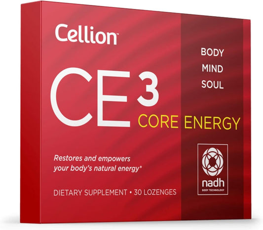 Cellion CE3 Core Energy NADH Supplement - Boost Energy, Metabolism, and Performance | Vegan 30 Count 20mg Lozenges