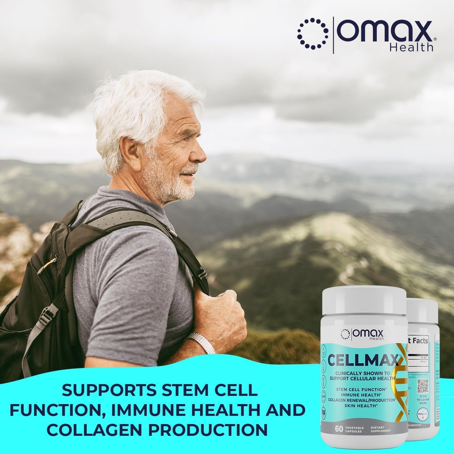 Cellmax - Clinically Proven Cellular Health Support with PolySea Seaweed Extract, Antioxidant Protection, Collagen Boost, Immune Function, Sustainable Formula