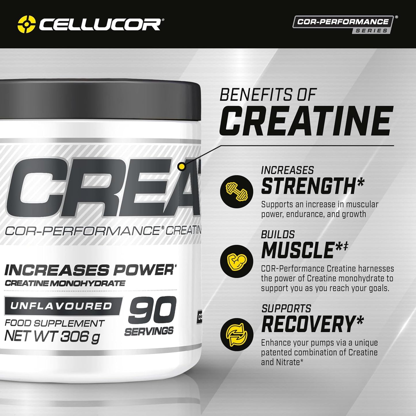 Cellucor C4 Original Pre Workout Powder & Cor Performance Creatine Bundle, Watermelon Flavor, 30 Servings + 72 Servings