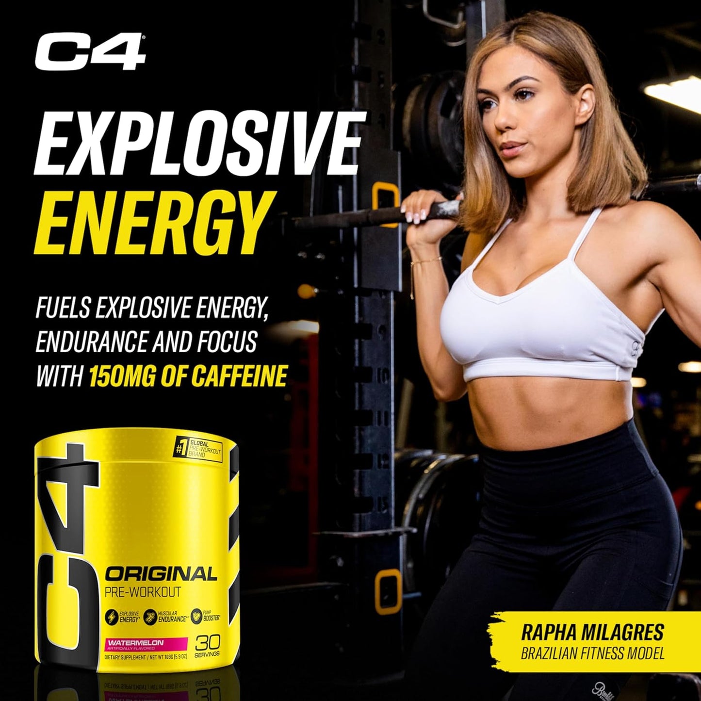 Cellucor C4 Original Pre Workout Powder & Cor Performance Creatine Bundle, Watermelon Flavor, 30 Servings + 72 Servings