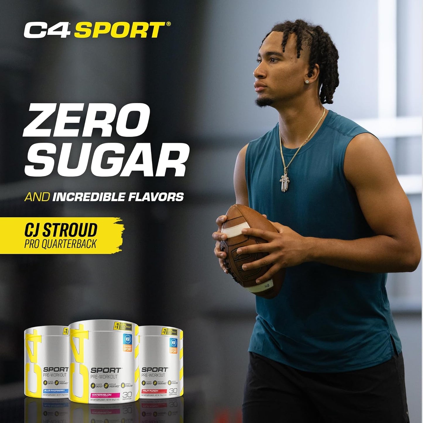 Cellucor C4 Sport Watermelon Pre Workout Powder - Energy Booster with Creatine, Caffeine, and Beta-Alanine - NSF Certified - 30 Servings