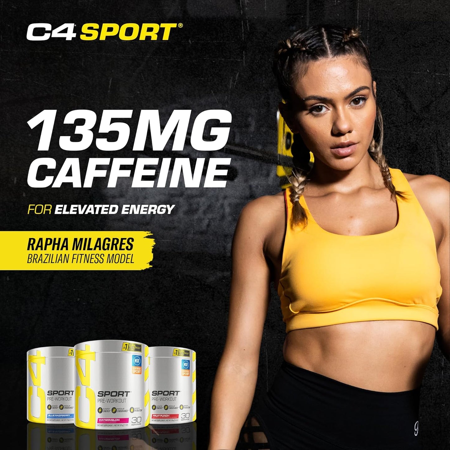 Cellucor C4 Sport Watermelon Pre Workout Powder - Energy Booster with Creatine, Caffeine, and Beta-Alanine - NSF Certified - 30 Servings