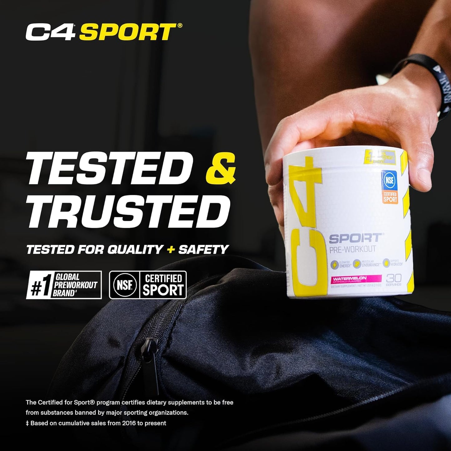 Cellucor C4 Sport Watermelon Pre Workout Powder - Energy Booster with Creatine, Caffeine, and Beta-Alanine - NSF Certified - 30 Servings