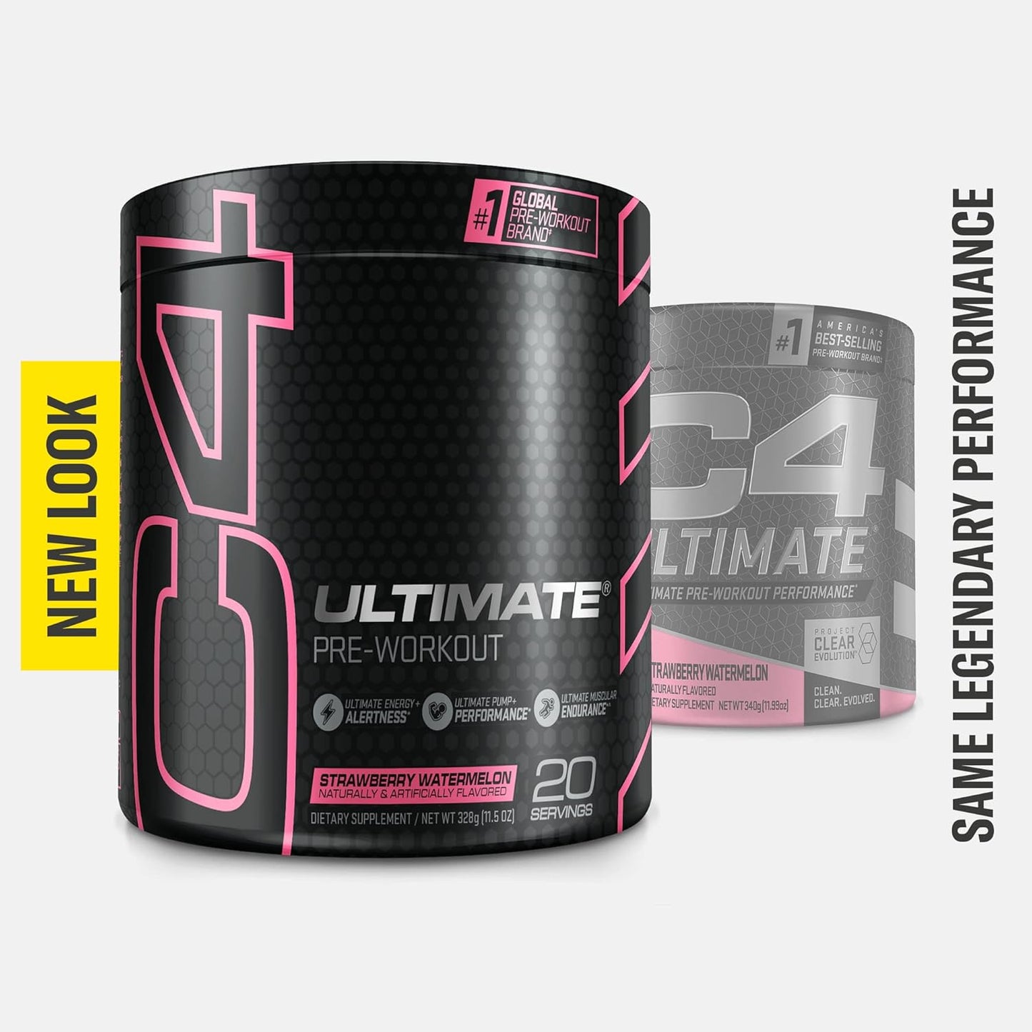 Cellucor C4 Ultimate Watermelon Pre Workout Powder - Sugar Free Energy Supplement for Men & Women - 300mg Caffeine - 3.2g Beta Alanine - 2 Patented Creatines - 20 Servings