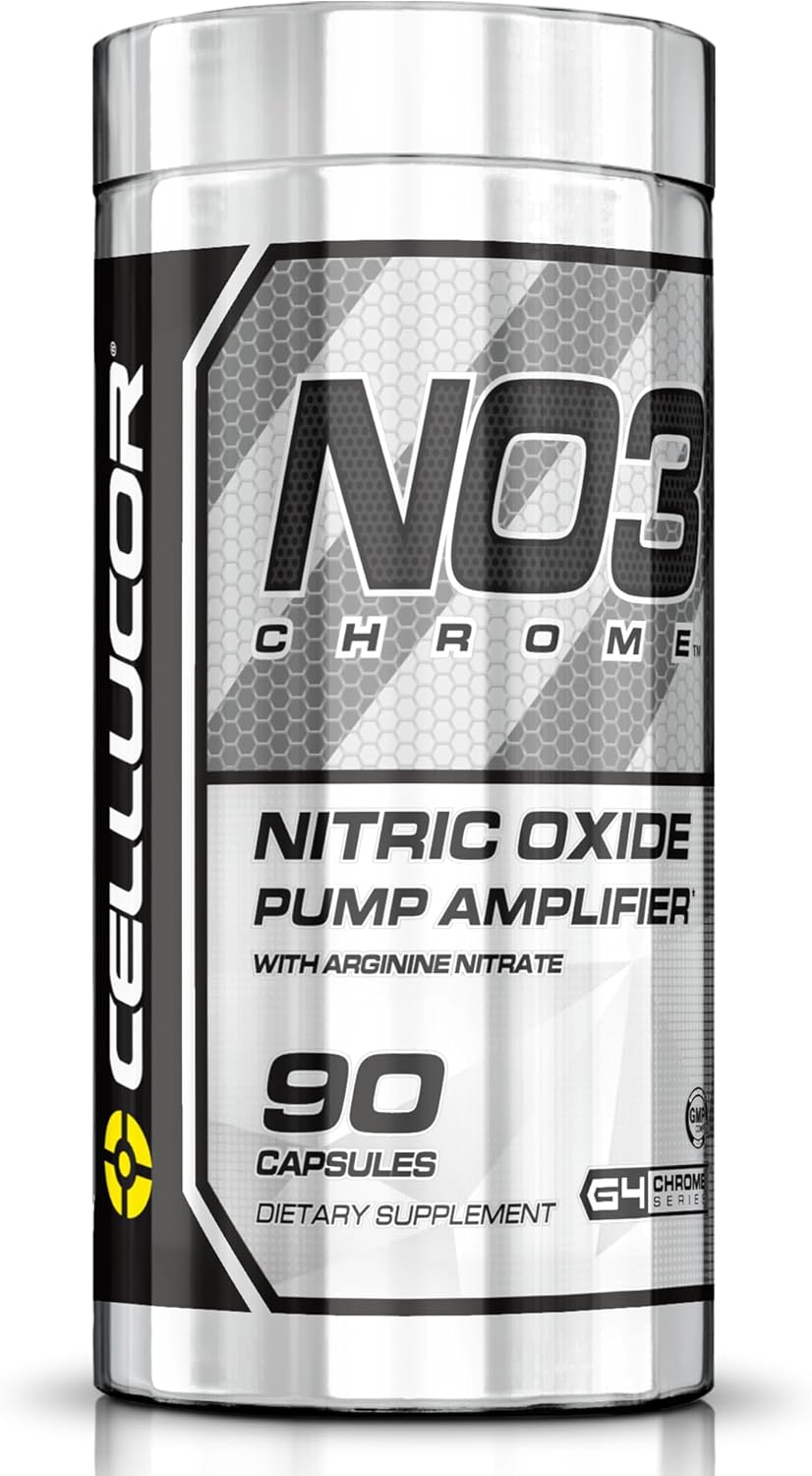 Cellucor NO3 Chrome Nitric Oxide Supplements for Muscle Pump & Blood Flow - 90 Capsules