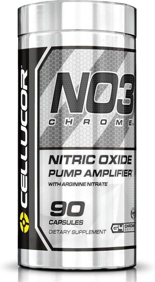 Cellucor NO3 Chrome Nitric Oxide Supplements for Muscle Pump & Blood Flow - 90 Capsules