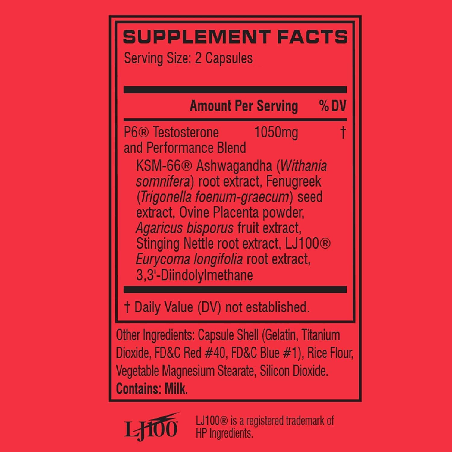 Cellucor P6 Original: Ultimate Men's Anabolic Strength & Muscle Support, Energy Boost, 120 Capsules