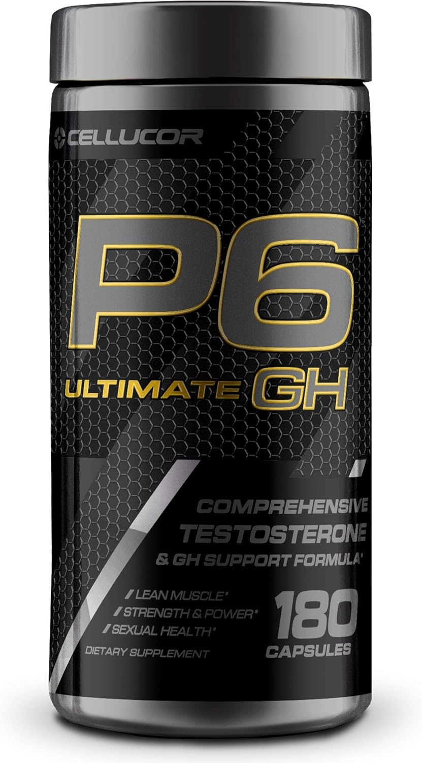 Cellucor P6 Ultimate GH Test Booster - 180 Capsules for Men, Growth Hormone Support, Protein Synthesis & Fat Metabolism