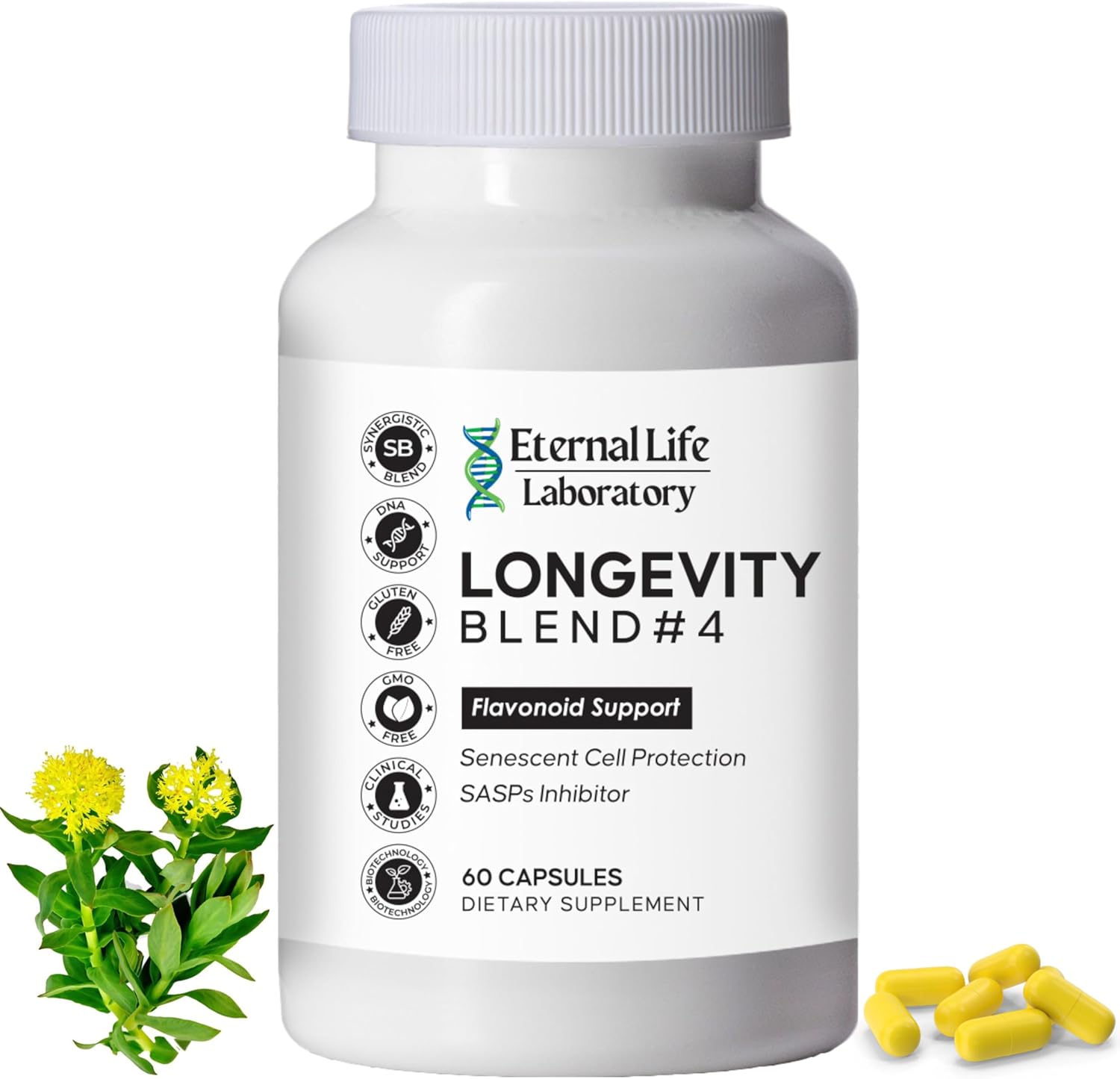 Cellular Defense Anti-Aging Supplement with Immunity and Energy Support - Eternal Life Laboratory Longevity Blend #4