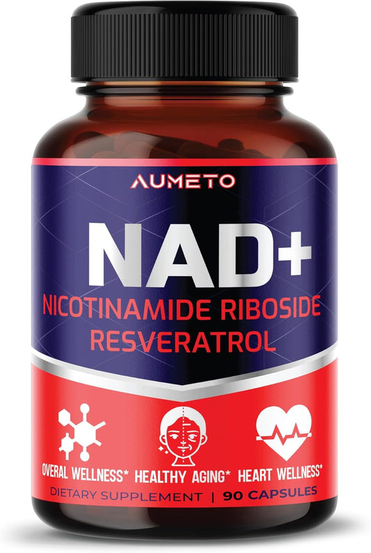 Cellular Energy & Repair Supplement with NAD+ Nicotinamide Riboside NR, Resveratrol, Quercetin - 90 Count Pack for Healthy Aging & Vitality