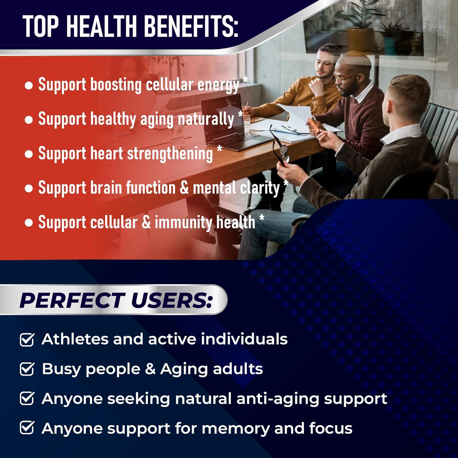 Cellular Energy & Repair Supplement with NAD+ Nicotinamide Riboside NR, Resveratrol, Quercetin - 90 Count Pack for Healthy Aging & Vitality