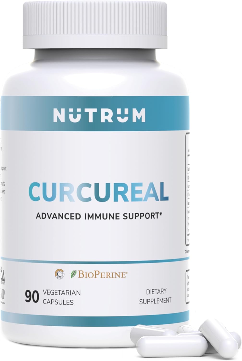 Cellular Health Immune Support Supplements with Curcumin & Fucoidan - 90 Vegan Capsules by Nutrum
