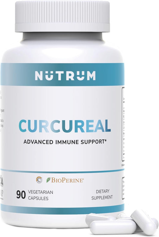 Cellular Health Immune Support Supplements with Curcumin & Fucoidan - 90 Vegan Capsules by Nutrum