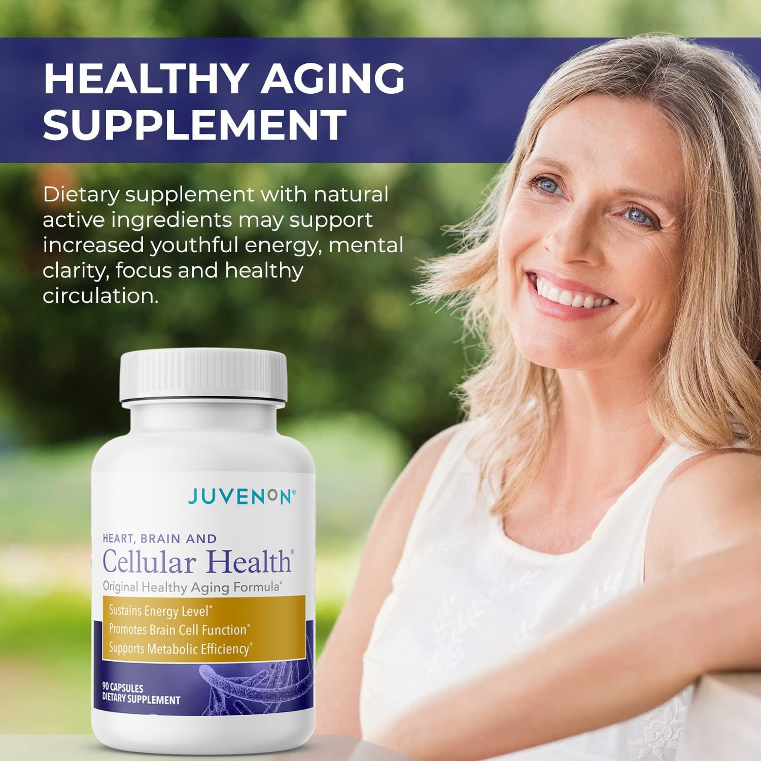 Cellular Health Supplement for Heart & Brain | Boost NAD+ Function, Energy, Mood | Acetyl L-Carnitine, Biotin | Metabolism & Mental Clarity Support (90 Caps)