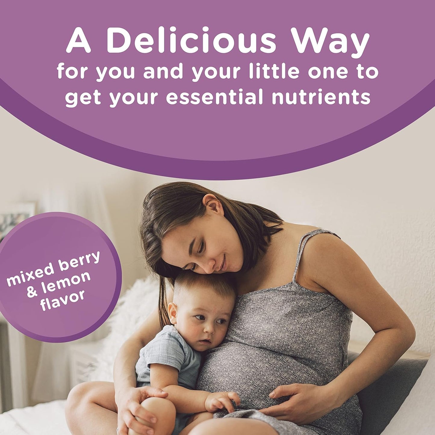 Centrum Postnatal Multivitamin Gummies with Biotin and DHA - Mixed Berry & Lemon Flavors, 60 Count - 30 Day Supply