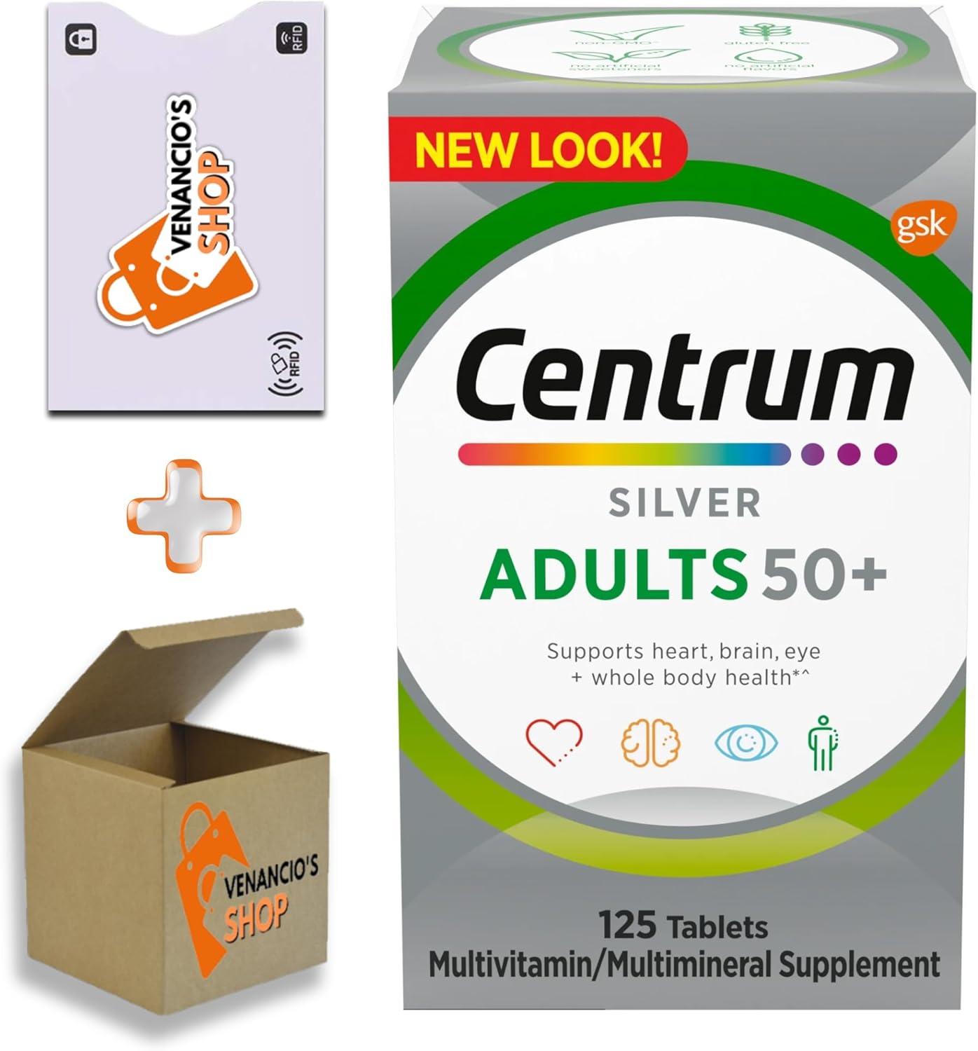 Centrum Silver Adults 50 Plus Vitamins - Multivitamin Supplement for Men and Women - 125 Count Pack