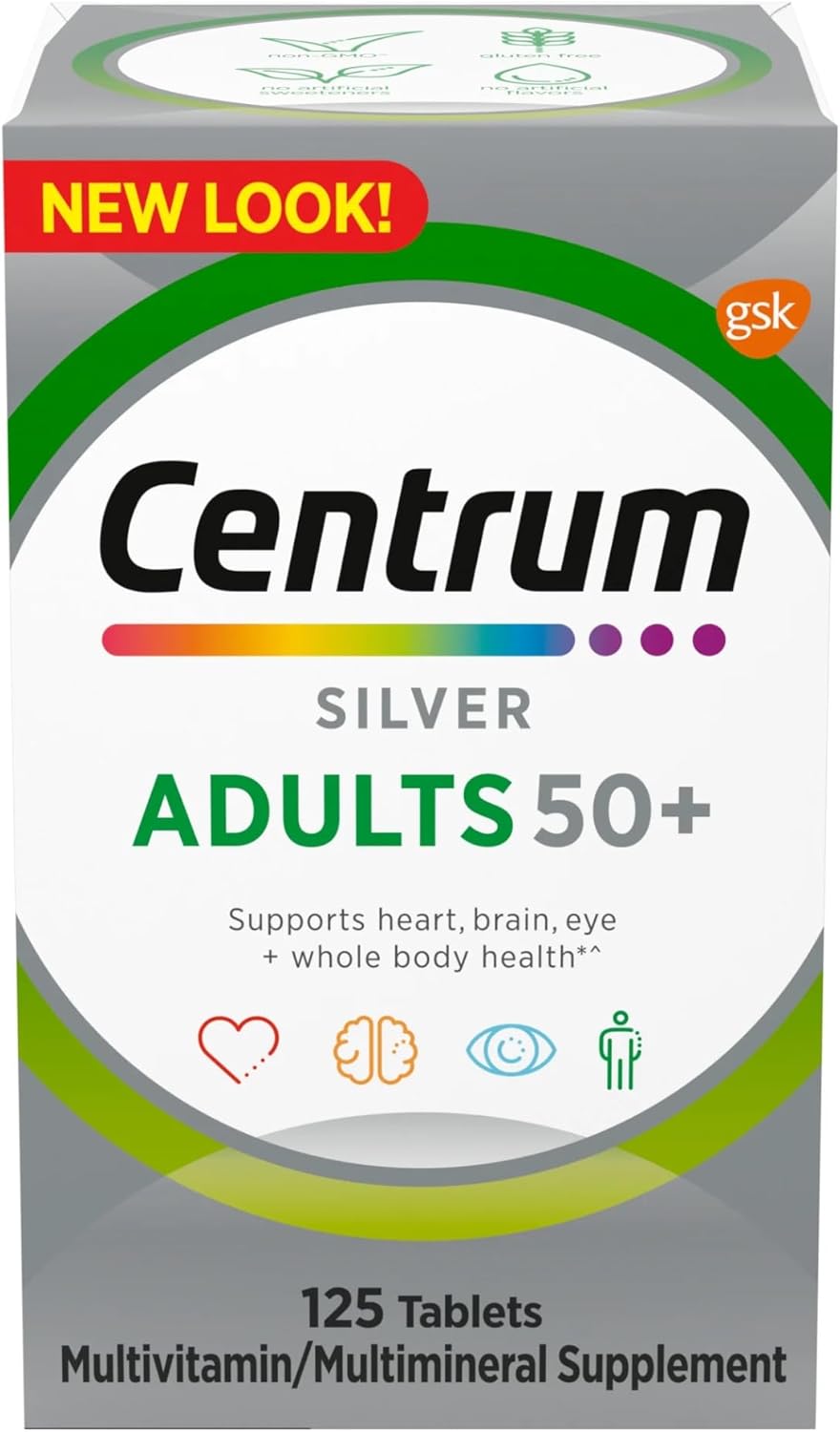 Centrum Silver Adults 50 Plus Vitamins - Multivitamin Supplement for Men and Women - 125 Count Pack