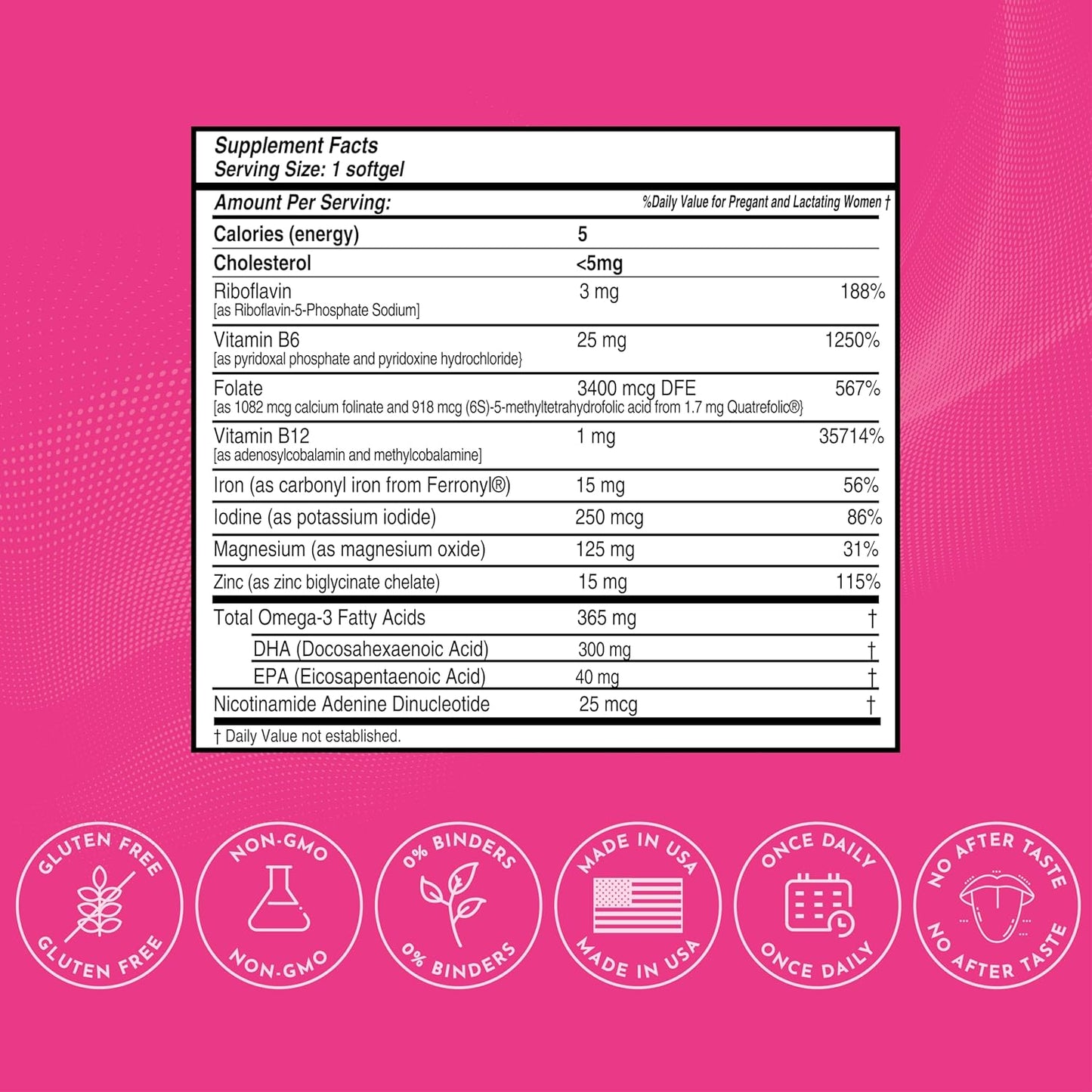 Centurion Labs Premium Prenatal Vitamins with DHA, EPA, Folate, and Vitamin B12 - All Natural Pregnancy Supplement for Fetal Development and Support - 30 Softgels