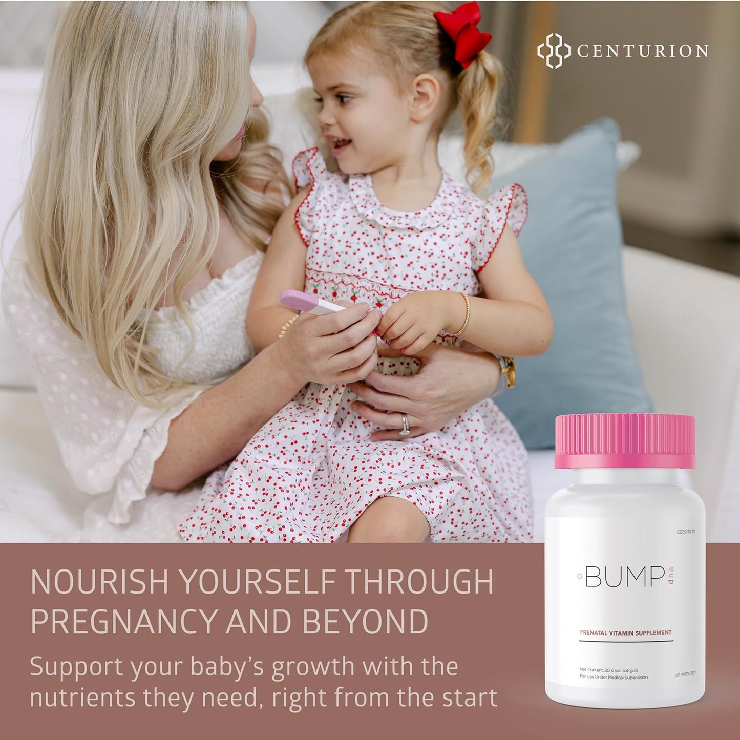 Centurion Labs Premium Prenatal Vitamins with DHA, EPA, Folate, and Vitamin B12 - All Natural Pregnancy Supplement for Fetal Development and Support - 30 Softgels