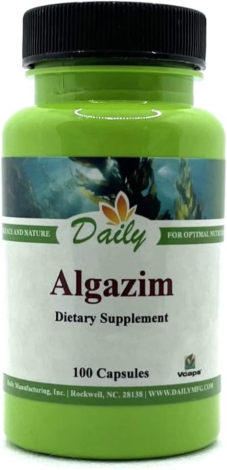 Certified Kosher & Organic Norwegian Kelp Algazim™ Capsules with Iodine & Ascophyllum Nodosum - 100 Vegetarian Daily Manufacturing
