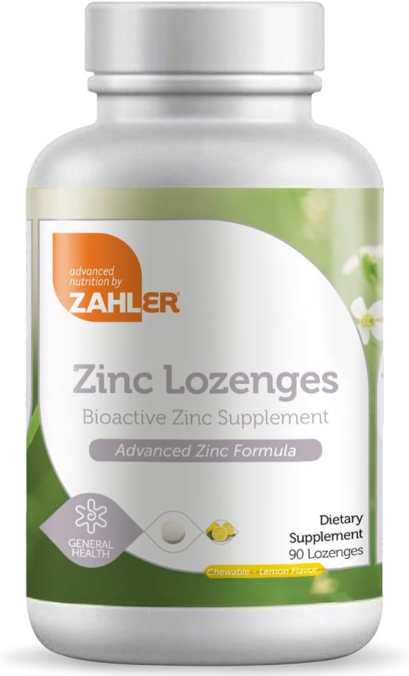 Certified Kosher Zinc Lozenges - 35mg Chewable Tablets for Immune Support - Great Tasting Supplement for Kids and Adults - 90 Lozenges
