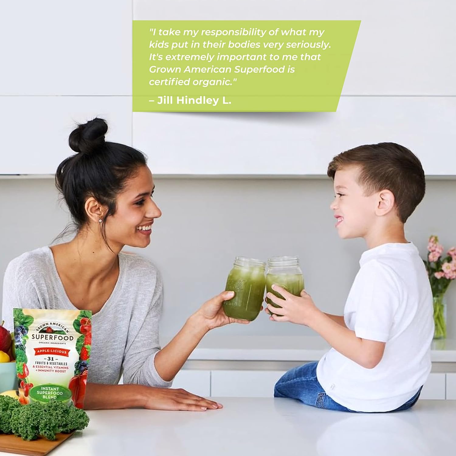 Certified Organic American Superfood Powder with 31 Whole Fruits and Vegetables - Boost Energy and Performance - Vegan Non-GMO - 28 Servings