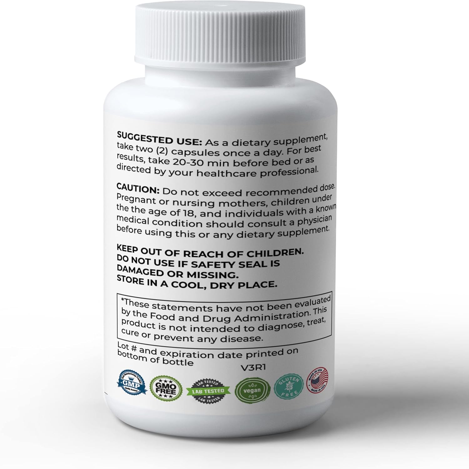 Certified Organic Ashwagandha & Black Pepper Supplement - 1310mg - Non-GMO, Gluten-Free - Lab Tested