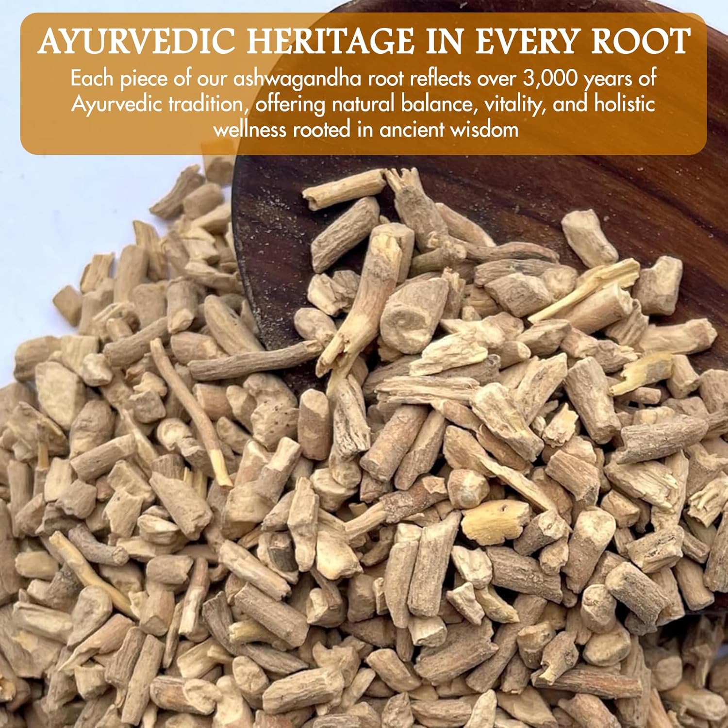 Certified Organic Ashwagandha Root 4oz - Cut & Sifted | Non-GMO & Non-Irradiated | Ideal for Tea, Tinctures & Adaptogenic Wellness | Men & Women