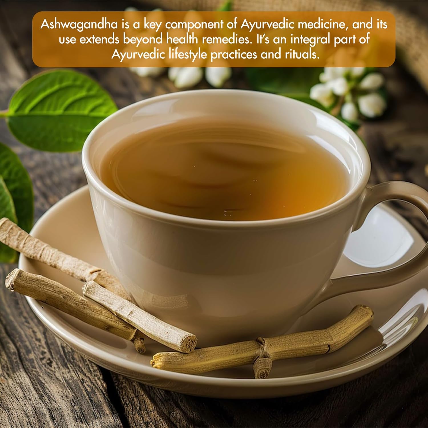 Certified Organic Ashwagandha Root 4oz - Cut & Sifted | Non-GMO & Non-Irradiated | Ideal for Tea, Tinctures & Adaptogenic Wellness | Men & Women