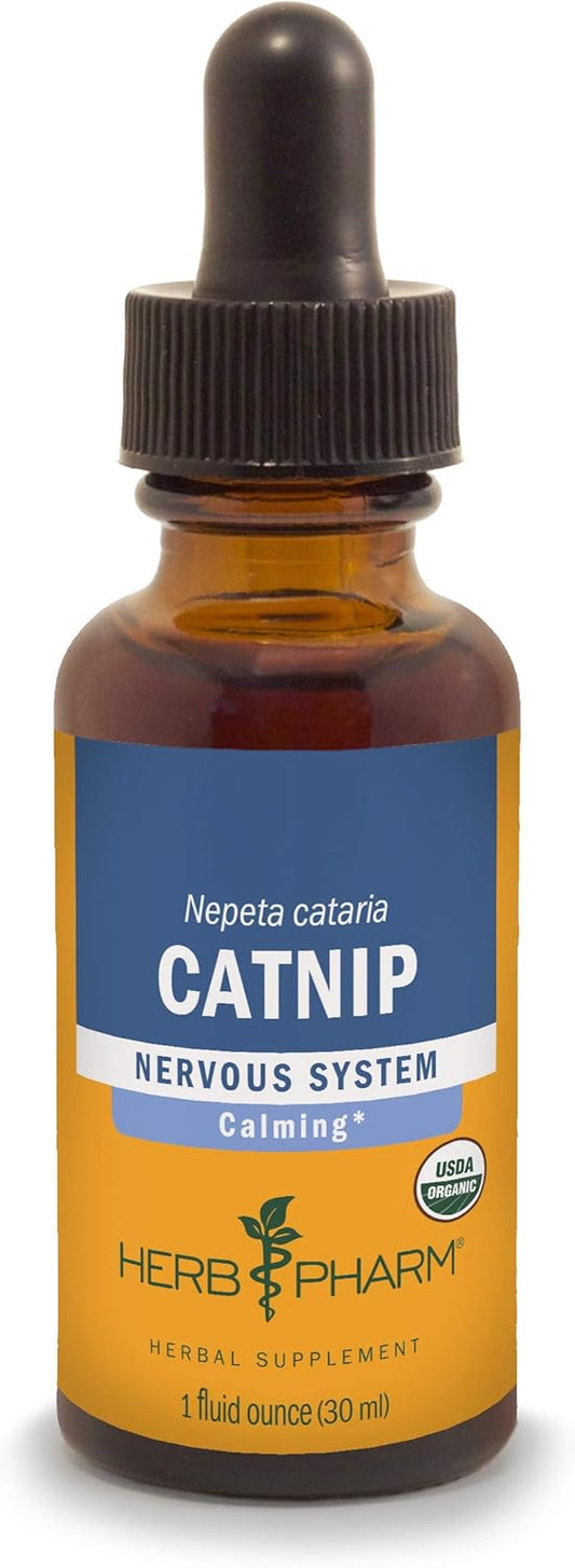 Certified Organic Catnip Liquid Extract by Herb Pharm - Calms Nervous System, 1 Fl Oz